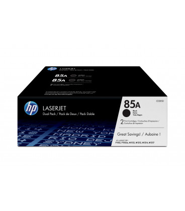 Pack ahorro con 2 Tóner Originales HP LaserJet 85A negro